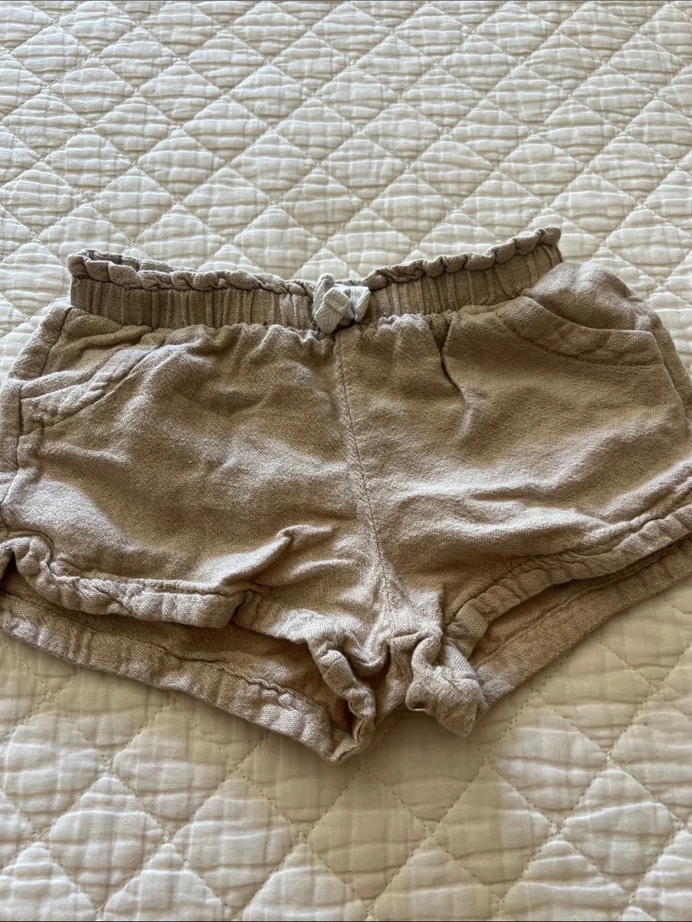 Old Navy Toddler Girl Tan Linen Shorts Size 3t